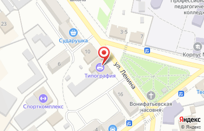 Новозыбковская городская типография на карте