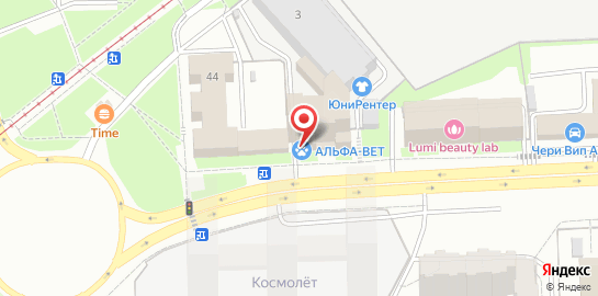 Ветеринарный центр Альфа-Вет на улице Антонова-Овсеенко на карте