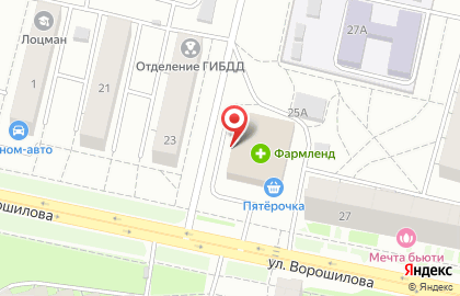 Печатный салон Vaston на улице Ворошилова, 25 на карте
