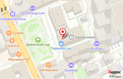 Перекресток на Горьковской на карте