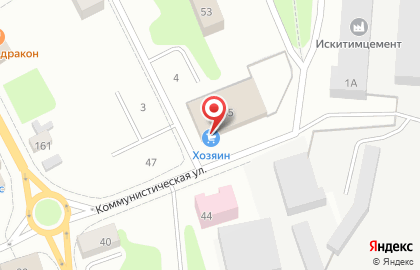 Магазин строительно-отделочных материалов Хозяин на Коммунистической улице на карте