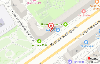 36, 6 на Кутузовском проспекте на карте