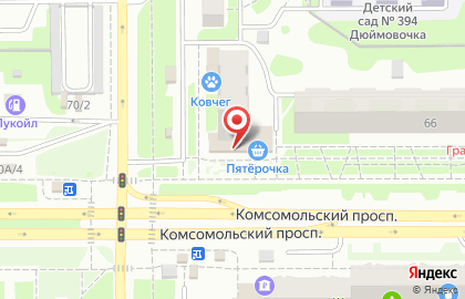 Компания упаковки и одноразовой посуды Упакофф на Комсомольском проспекте на карте