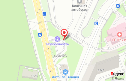 Автомойка Газпромнефть на метро Волоколамская на карте