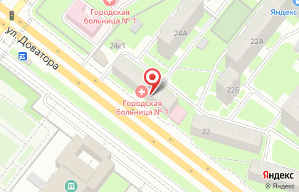 Страховая компания АльфаСтрахование-ОМС на улице Доватора на карте