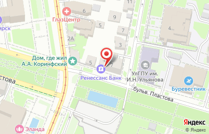 Коммерческий банк Ренессанс Кредит в Ленинском районе на карте