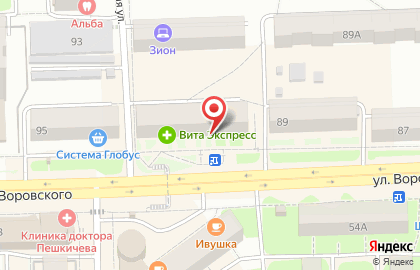 Зоомагазин Зверьё моё на улице Воровского, 91 на карте