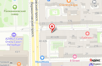 Кафетерий, ООО Центральные булочные на Лермонтовском проспекте на карте