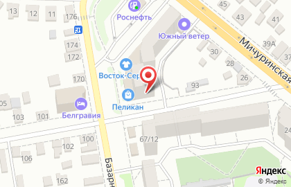 ОАО Центрально-Черноземный банк Сбербанка России на Базарной улице на карте