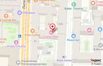 ​Сауна-люкс На Литейном на карте
