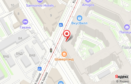 Медицинская компания Инвитро в Василеостровском районе на карте