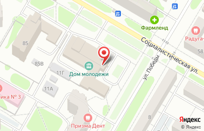 Дворец Молодежи в Уфе на карте