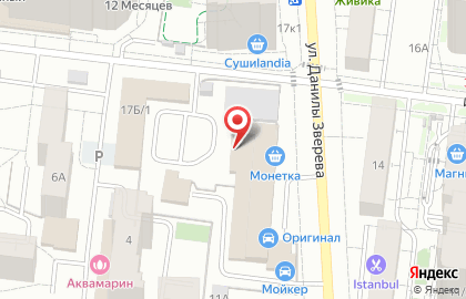 СТО Миг на улице Данилы Зверева на карте
