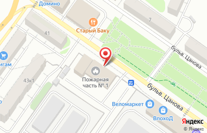 Пожарно-спасательная часть №1 в Твери на карте