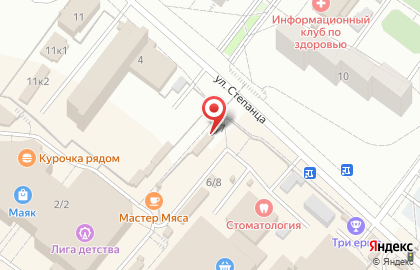 Магазин Текстильный мир на проспекте Комарова на карте