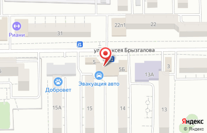 Магазин алкогольной продукции Район 24 на улице Алексея Брызгалова на карте