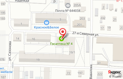 Госаптека на 26-ой Северной улице на карте