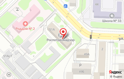 Управление Федеральной службы по надзору в сфере защиты прав потребителей и благополучия человека по Рязанской области на карте