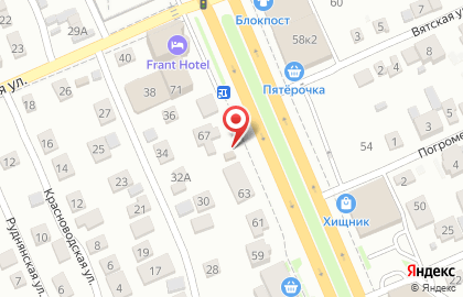 Торгово-сервисный центр Автостекло134 в Дзержинском районе на карте