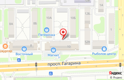 ЗАО Банк ВТБ 24 на проспекте Гагарина на карте
