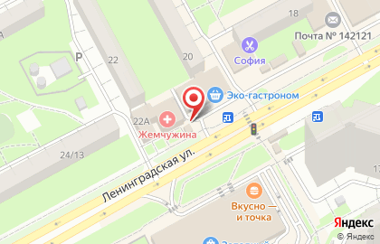 Киоск по продаже фруктов и овощей на улице Ленинградской на карте