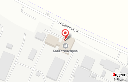 Торговая сеть мясной продукции Балтптицепром в Центральном районе на карте