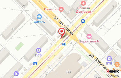 Ленинский район Киоск по продаже фруктов и овощей на улице Ватутина на карте