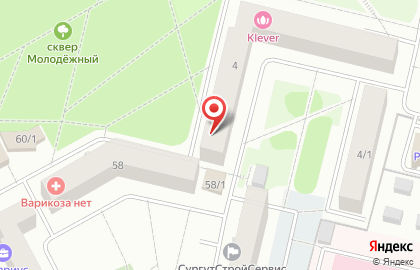 Поликлиника профилактических медицинских осмотров в Ханты-Мансийске на карте