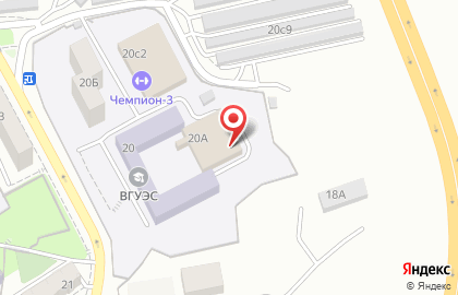 Общежитие ВГУЭС на улице Добровольского на карте