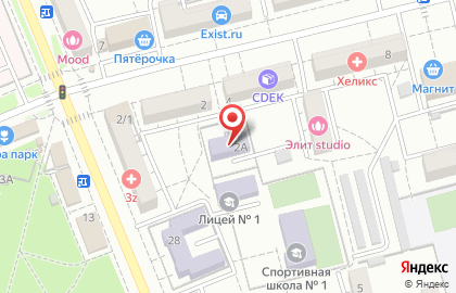 Детская музыкальная школа №1 на улице Павлова на карте