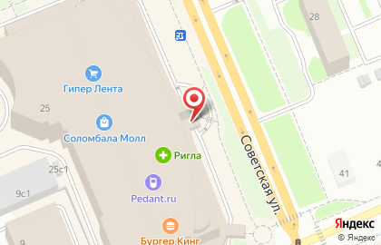 Гипермаркет Лента на Советской улице на карте