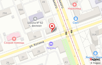 Челябинское Бюро Юридической Помощи в Тракторозаводском районе на карте