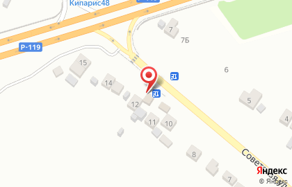 Продуктовый магазин в Липецке на карте