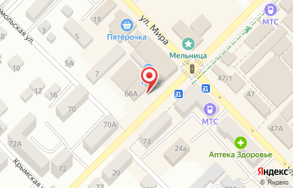 Магазин Селена на Зои Космодемьянской на карте
