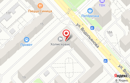 Мини-гостиница Северная на улице Водопьянова на карте