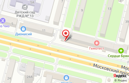 Салон оптики на Московском проспекте на карте