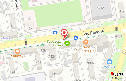 Рекламный щит 3х6м. на улице Ленина на карте