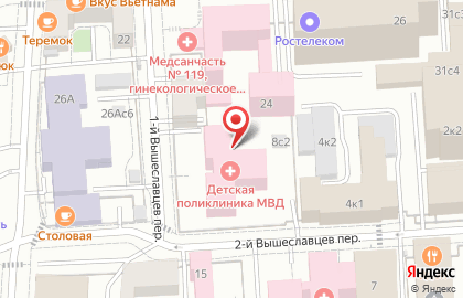 Детская центральная поликлиника, МВД РФ на карте