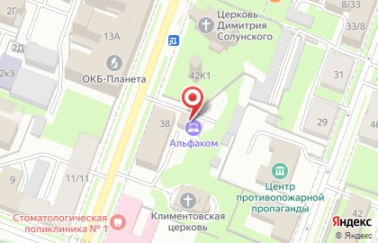 Интернет-провайдер Альфаком на Большой Московской улице на карте