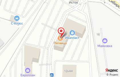 Лаундж-кафе Пятница в Октябрьском районе на карте