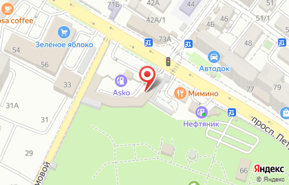 Магазин автозапчастей Оригинал в Ленинском районе на карте