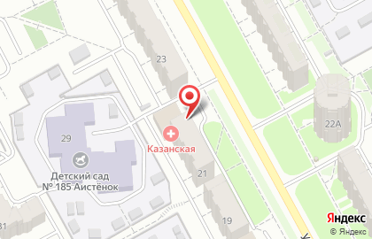 Лечебный диагностический центр Казанская клиника на улице Академика Глушко на карте