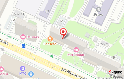 Универмаг низких цен Allinone на улице Миклухо-Маклая на карте