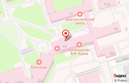 Нефтеюганская окружная клиническая больница им. В.И. Яцкив в Нефтеюганске на карте
