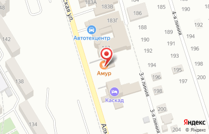 Кафе Амур на Алма-Атинской улице на карте