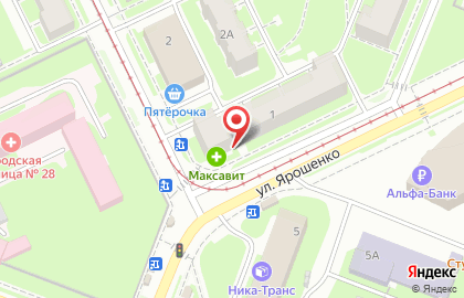 Магазин Бристоль на улице Ярошенко на карте