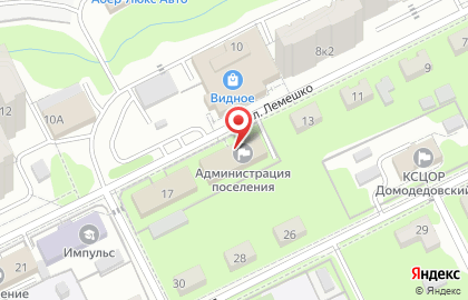 Военно-учетный стол в Видном на карте