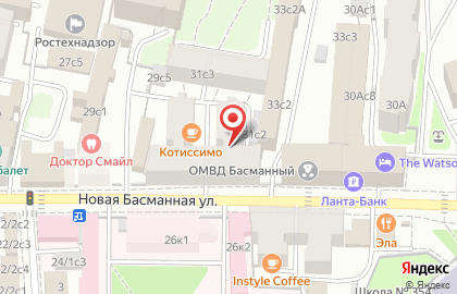 Мини-отель На Басманной на Комсомольской на карте