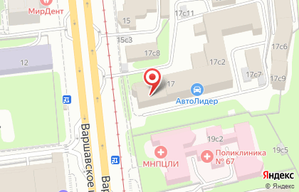 Курьерская служба Зевс на Варшавском шоссе на карте