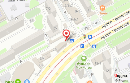 Торговый центр Адмирал на проспекте Чекистов на карте